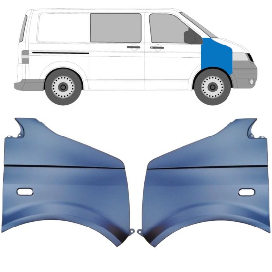 Vorne Kotflügel für Volkswagen Transporter T5 2003-2015 / Links+Rechts / Satz 10535