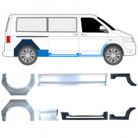 VOLKSWAGEN TRANSPORTER T5 2003- LANG SCHWELLER REPARATURBLECH RADLAUF REPARATURBLECH / SATZ