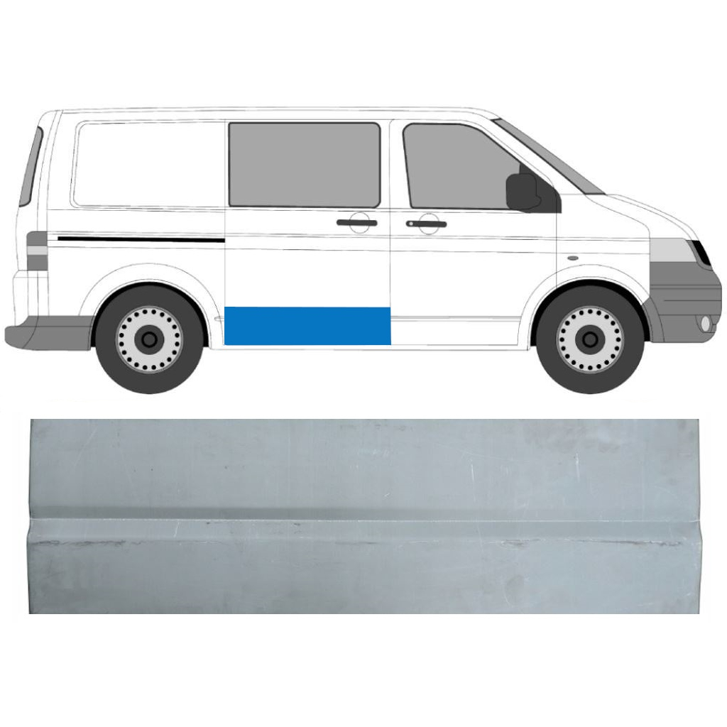 Reparaturblech Außen Schiebetür Für Volkswagen Transporter T5 2003-2015 / Rechts 7144