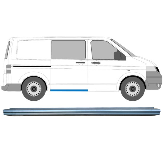 Reparaturblech Schiebetürschweller für Volkswagen Transporter T5 2003-2015 / Rechts 16010