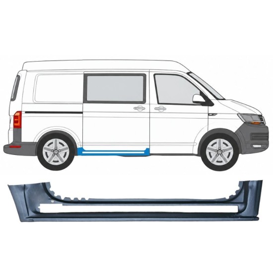 Reparaturblech Schiebetürschweller für Volkswagen Transporter T6 2015-2024 / Rechts 17113