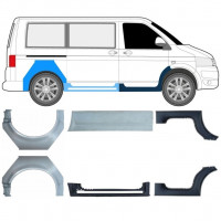 VOLKSWAGEN TRANSPORTER T5 2003- KURZ SCHWELLER REPARATURBLECH RADLAUF REPARATURBLECH / SATZ