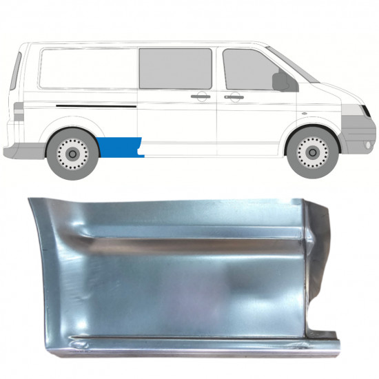 VW TRANSPORTER T5 2003-2015 HINTEN KOTFLÜGEL REPARATURBLECH / RECHTS