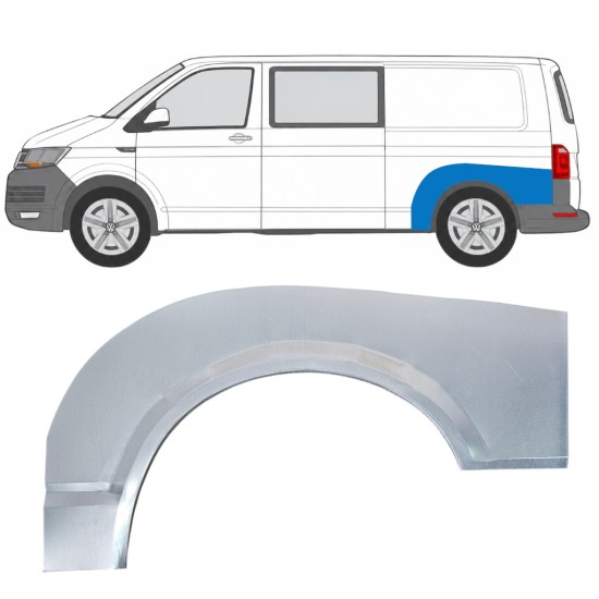 Reparaturblech Kotflügel hinten für Volkswagen Transporter T6 2015-2024 / Links 17144