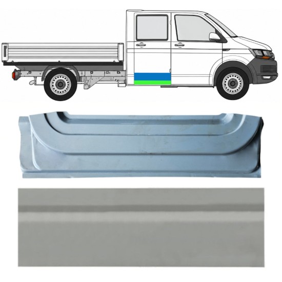 Reparaturblech für die hintere Tür, innen und außen für Volkswagen Transporter T6 2015-2024 / Rechts 17160