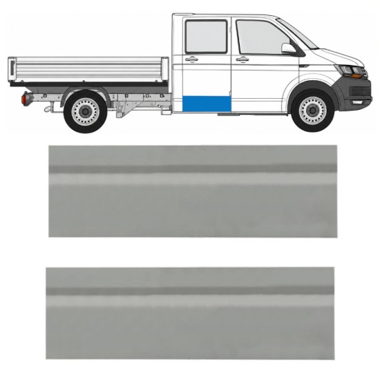 Reparaturblech außen hintere Tür für Volkswagen Transporter T6 2015-2024 / Links = Rechts (symmetrisch) 17126