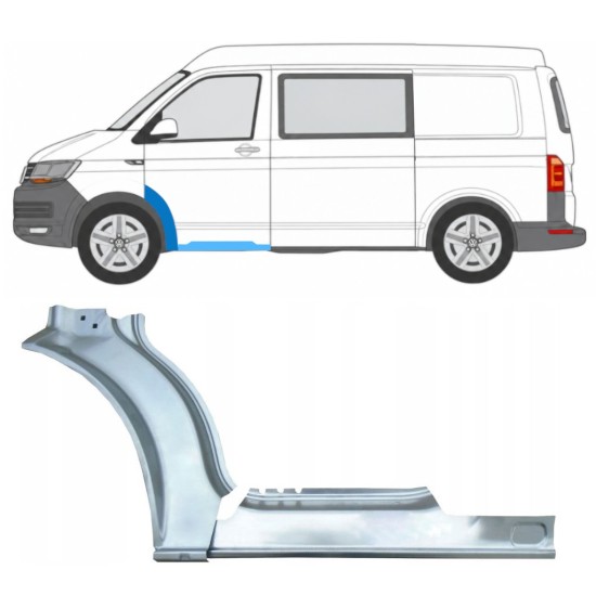 Reparaturblech Schweller + Kotflügel vorne für Volkswagen Transporter T6 2015-2024 / Links 17197