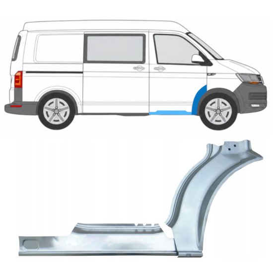 Reparaturblech Schweller + Kotflügel vorne für Volkswagen Transporter T6 2015-2024 / Rechts 17196