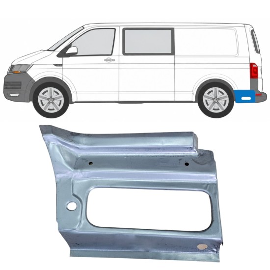 Reparaturblech Kotflügel hinten für Volkswagen Transporter T6 2015-2024 / Links 17190