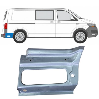 Reparaturblech Kotflügel hinten für Volkswagen Transporter T6 2015-2024 / Rechts 17189