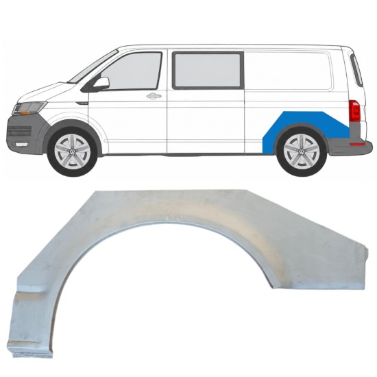 Reparaturblech Kotflügel hinten für Volkswagen Transporter T6 2015-2024 / Links 17140