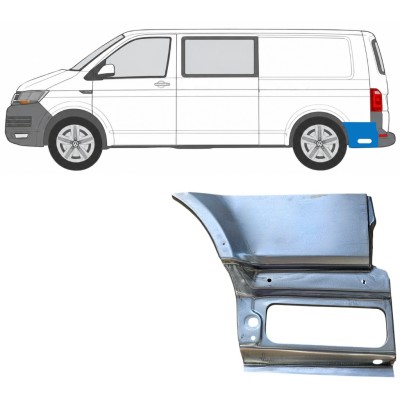 Reparaturblech unterer Teil des hinteren Kotflügels hinter dem Rad für Volkswagen Transporter T6 2015-2024 / Links 17201