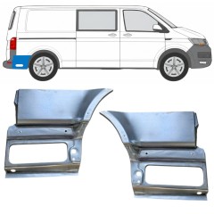 Reparaturblech unterer Teil des hinteren Kotflügels hinter dem Rad für Volkswagen Transporter T6 2015-2024 / Links+Rechts 17202