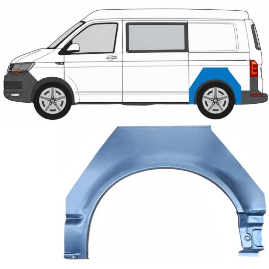 Reparaturblech Kotflügel hinten für Volkswagen Transporter T6 2015-2024 / Links 17115