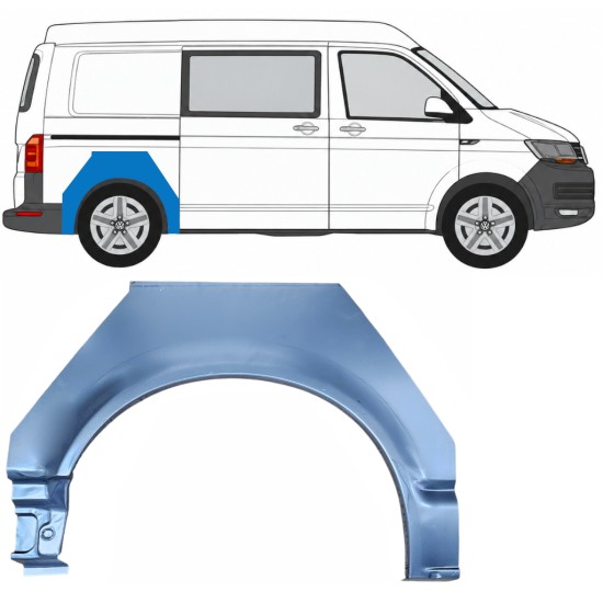 Reparaturblech Kotflügel hinten für Volkswagen Transporter T6 2015-2024 / Rechts 17114