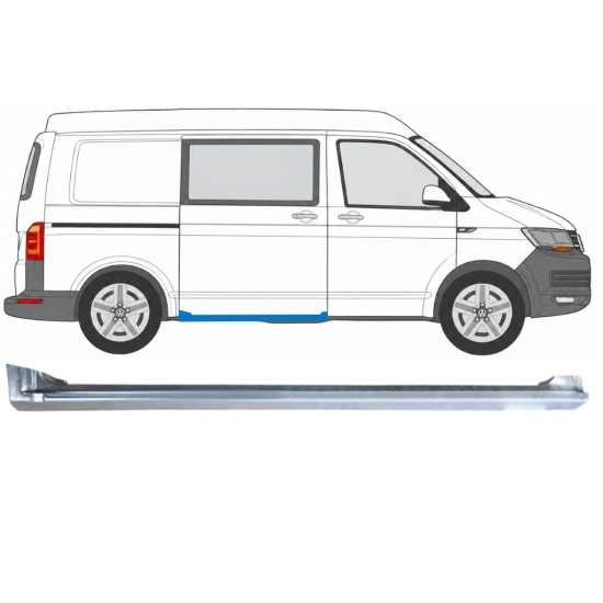 Schweller Schiebetür Reparaturblech für Volkswagen Transporter T6 2015-2024 / Rechts 17179