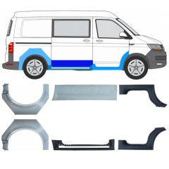 Reparaturblech Schweller + Kotflügel hinten für Volkswagen Transporter T6 2015-2024 17136
