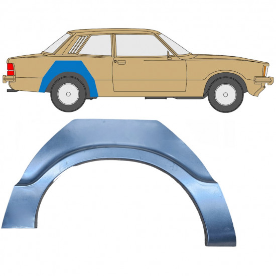 FORD TAUNUS 1976-1982 HINTEN RADLAUF REPARATURBLECH / RECHTS