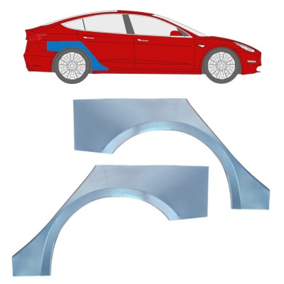 Reparaturblech Kotflügel hinten für Tesla Model 3 2017-2023 / Links+Rechts / Satz 16375