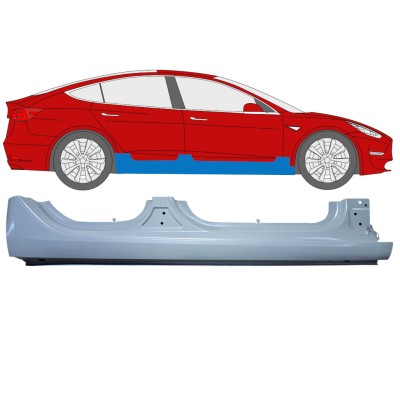 Voll schweller für Tesla Model 3 2017-2023 / Rechts 17286