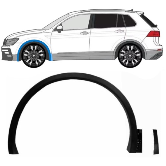 Seitenleiste Kotflügel vorne für Volkswagen Tiguan 2016-2024 R-Line / Links / Satz 14853