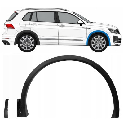 Seitenleiste Kotflügel vorne für Volkswagen Tiguan 2016-2020 R-Line / Rechts / Satz 14848