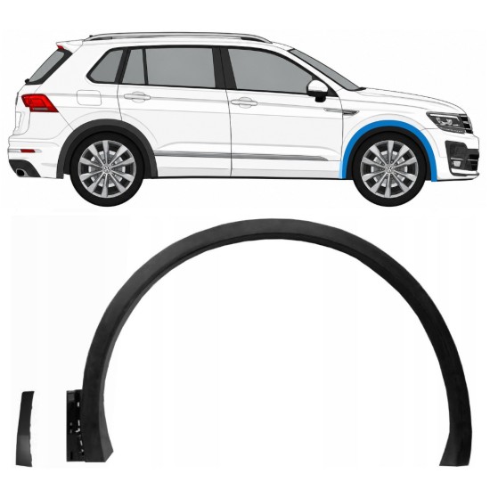 Seitenleiste Kotflügel vorne für Volkswagen Tiguan 2016-2020 R-Line / Rechts / Satz 14848