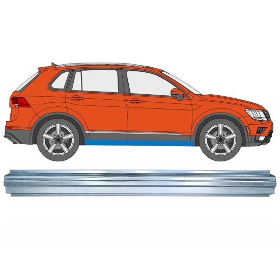 Reparaturblech Schweller für Volkswagen Tiguan 2016-2024 / Rechts 17217