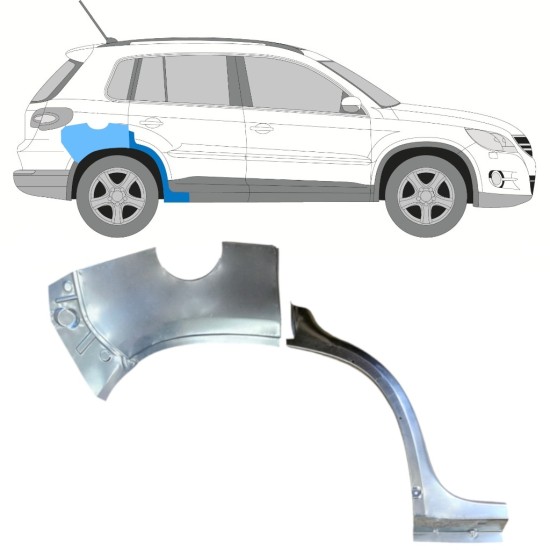 Reparaturblech Kotflügel hinten für Volkswagen Tiguan 2007-2016 / Rechts / Satz 15787