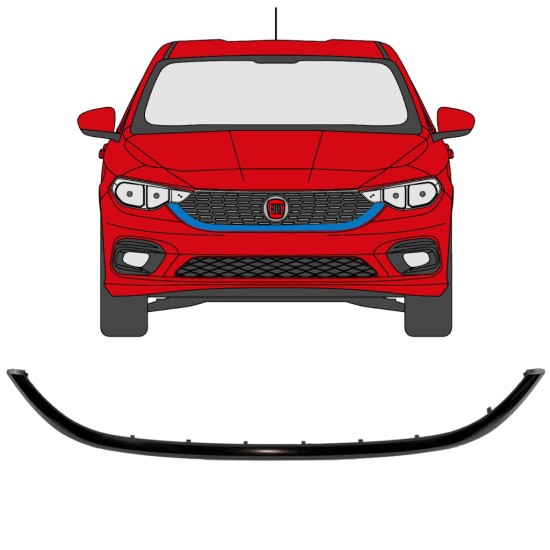 Kühlergrillrahmen für Fiat Tipo 2016- 16193