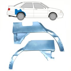 Reparaturblech Kotflügel hinten für Seat Toledo I 1991-1999 / Links+Rechts / Satz 10804