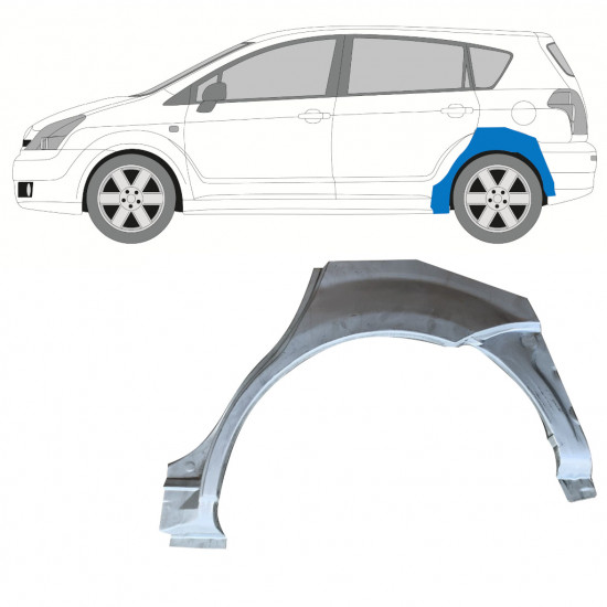 TOYOTA COROLLA VERSO 2004-2009 HINTEN KOTFLÜGEL REPARATURBLECH / LINKS