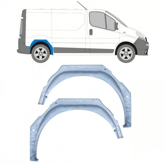 OPEL VIVARO RENAULT TRAFIC 2001- INNEN RADLAUF REPARATURBLECH / SATZ