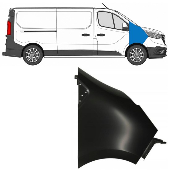 Vorne Kotflügel für Renault Trafic 2014- 2021-2026 / Rechts 17104