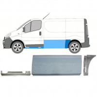 RENAULT TRAFIC OPEL VIVARO 2001-2014 KURZ REPARATURBLECH / SATZ / LINKS