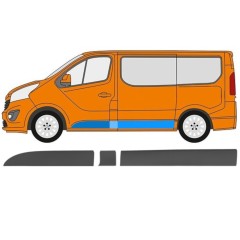 Seitenleiste für Opel Vivaro 2014-2019 / Links / Satz 13327