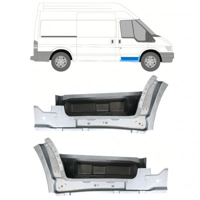 FORD TRANSIT 2000-2013 EINSTIEGSBLECHE INNEN SCHWELLER REPARATURBLECH / SATZ