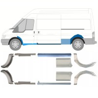 Reparaturblech Schweller + Kotflügel hinten für Ford Transit 2000-2013 / Satz 12677