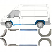 FORD TRANSIT 2000-2013 MITTEL RADLAUF REPARATURBLECH + SCHWELLER REPARATURBLECH / RECHTS + LINKS / SATZ