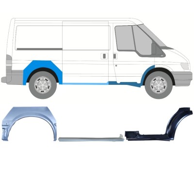 Reparaturblech-Set für Ford Transit 2000-2013 / Rechts / 15022