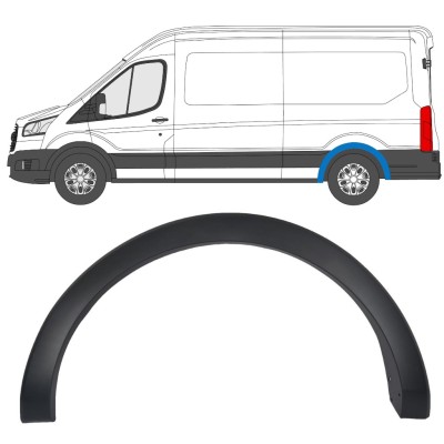 Seitenleiste Kotflügel hinten für Ford Transit 2014- / Links 14669
