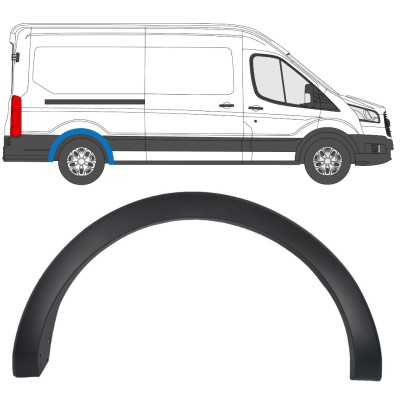 Seitenleiste Kotflügel hinten für Ford Transit 2014- / Rechts 14668