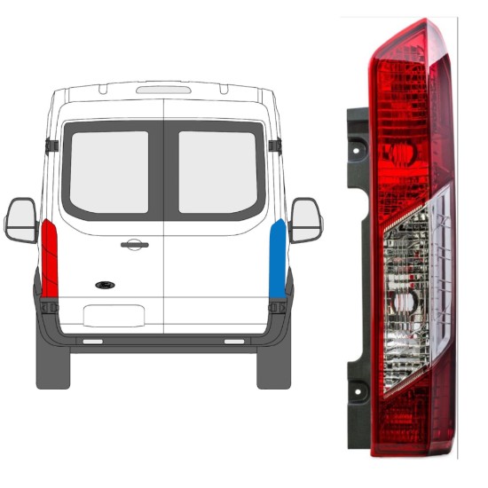 Rückleuchte für Ford Transit 2014- / Rechts 16092