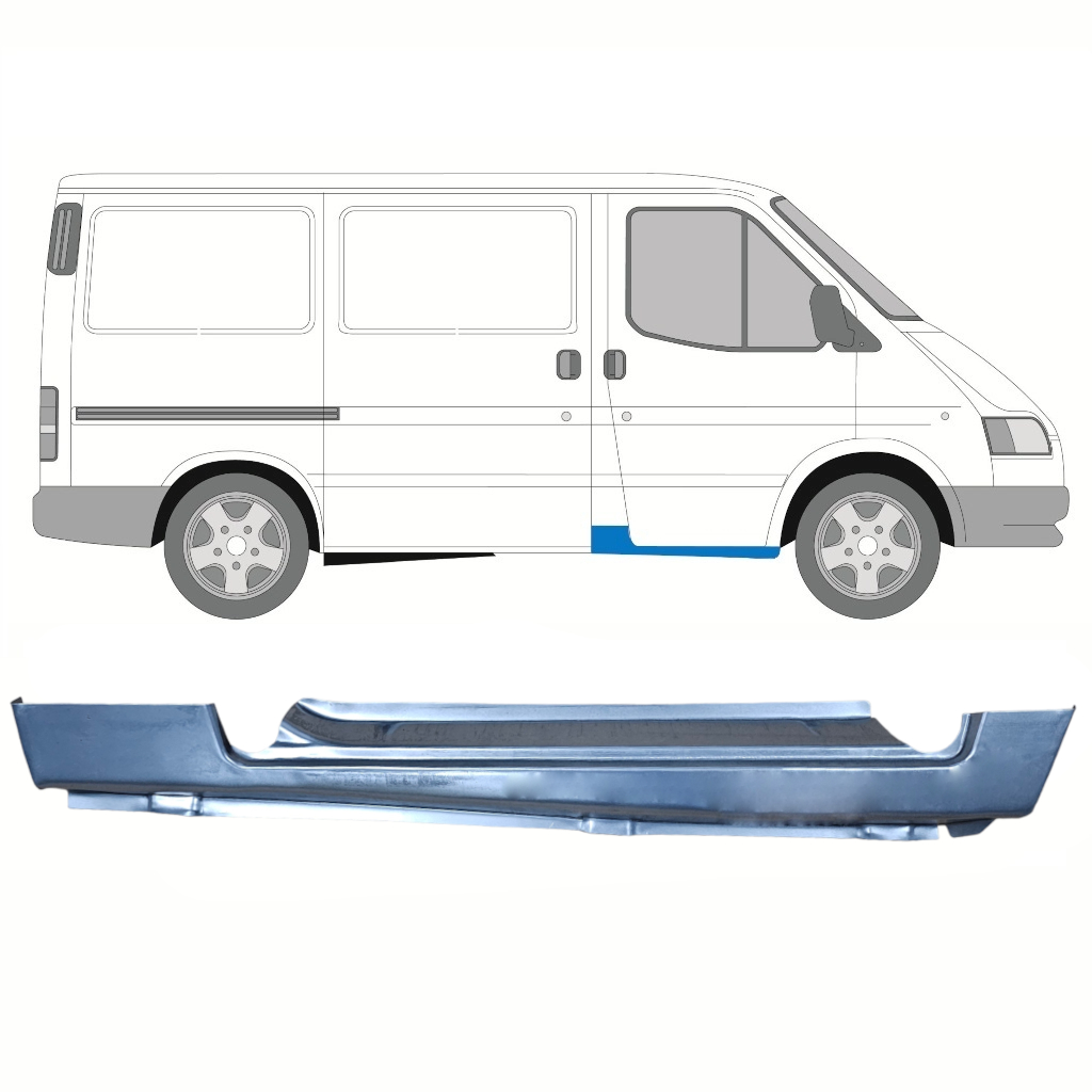 Reparaturblech Schweller Vordere Tür Für Ford Transit 1986-2000 / Rechts 8438