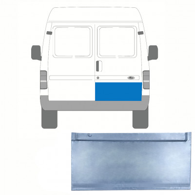 FORD TRANSIT 1985-2000 HINTEN TÜR REPARATURBLECH / RECHTS / VOLL