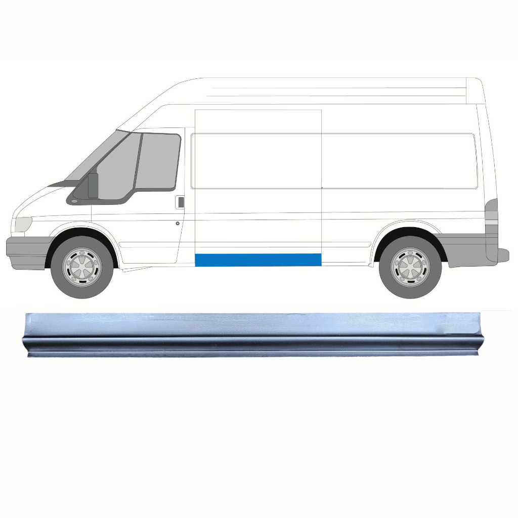 Reparaturblech Seitenwand Für Ford Transit 2000-2013 / Links 9136