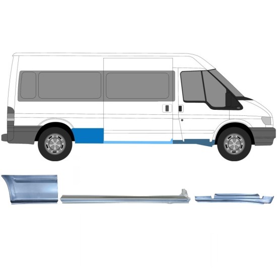 FORD TRANSIT 2000-2013 LANG REPARATURBLECH / SATZ / RECHTS