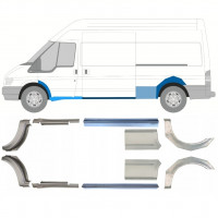 FORD TRANSIT 2000-2013 LANG RADLAUF REPARATURBLECH + SCHWELLER REPARATURBLECH / RECHTS + LINKS / SATZ