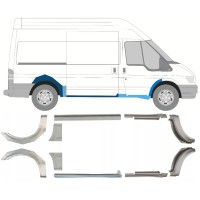 Reparaturblech Schweller + Kotflügel hinten für Ford Transit 2000-2013 / Links+Rechts / Satz 10637