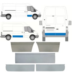 Reparaturblech Tür für Ford Transit 2000-2013 / Links+Rechts / Satz 11387